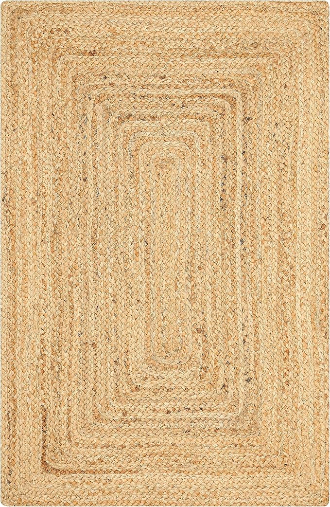 Savi Home Hand Woven Jute Braided Rug, 2'x3' - Natural, Reversible Boho Entry Area Rugs for Kitchen, Living Room, Farmhouse Indoor Outdoor Decorative Floor Rug, 24x36 Inches