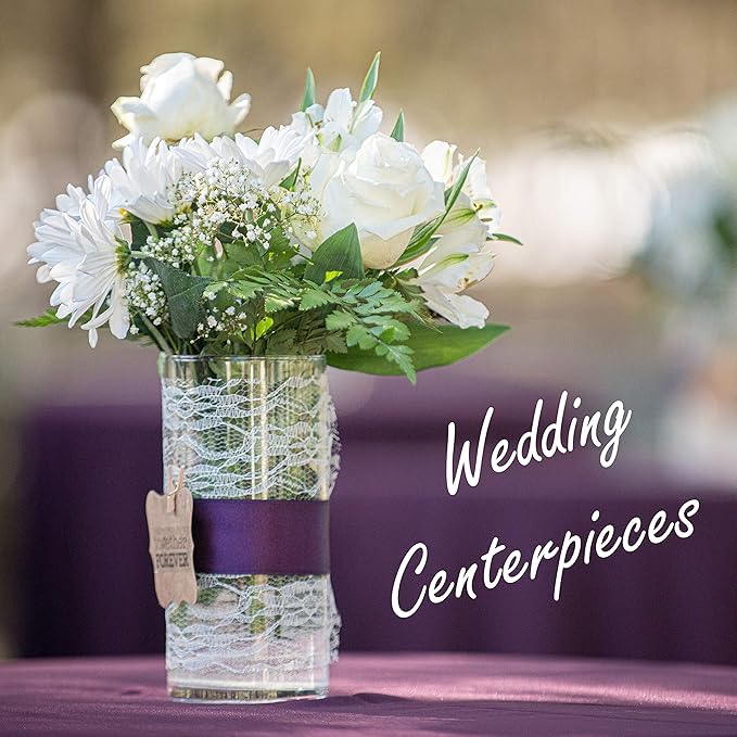 CYS Excel Clear Glass Cylinder Vase (H:9" D:4") Flower Vase Centerpieces Hurricane Floating Candle Holder