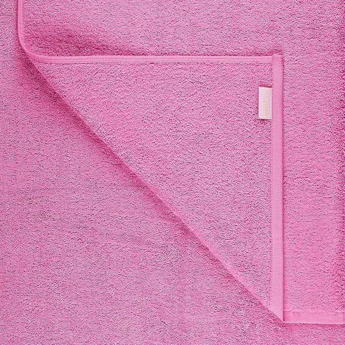 Quick-Dry, Soft & High Absorbent Hand Towels 16"x29" Cotton Turkish Hand Towel Set of 4 | Daily Use 100% Cotton Towels for Bathroom, Gym & More | Bathroom Hand Towels (4 Pcs, Pink)