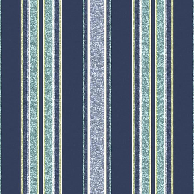 Arden Outdoor Dining Chair Cushion, 21 x 21, Rain-Proof, Fade Resistant 21 x 21, Sapphire Aurora Blue Stripe