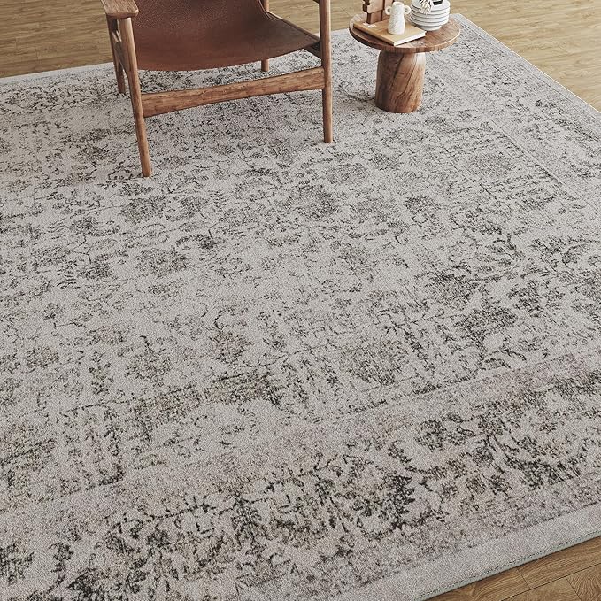 Black Runner Rug 3x7 Hallway Machine Washable Kitchen Vintage Distressed Non Slip Long Carpet Indoor Retro Floral Bedroom Accent Throw Rug for Bathroom Office Laundry Dining Room