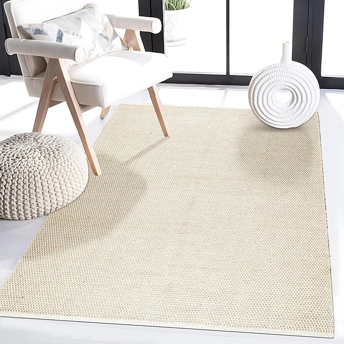 Bedding Craft Jute Cotton Matty Area Rug for Living Room 36x60 Inch - Natural - Machine Washable 3x5 Feet Rugs - 70% Jute and 30% Cotton