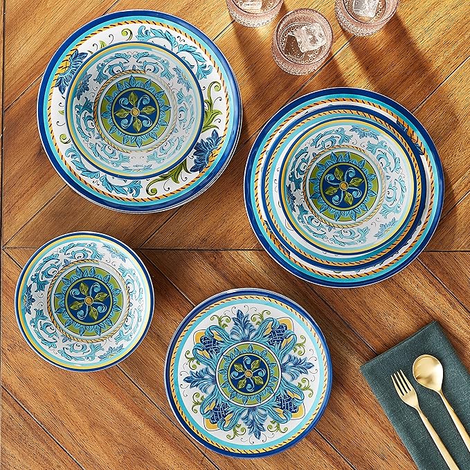 Certified International Luca Melamine 12 pc Dinnerware Set
