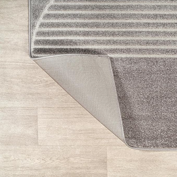 JONATHAN Y SCN104C-28 Nordby High-Low Geometric Arch Scandi Striped Indoor/Outdoor Runner Rug,Contemporary,Bohemian,Transitional for Bedroom,Kitchen,Living Room,Non Shedding,Easy-Washing, Gray, 2 X 8