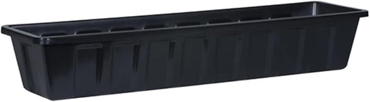 Poly-Pro Plastic Flower Box Planter, Black, 30-Inch