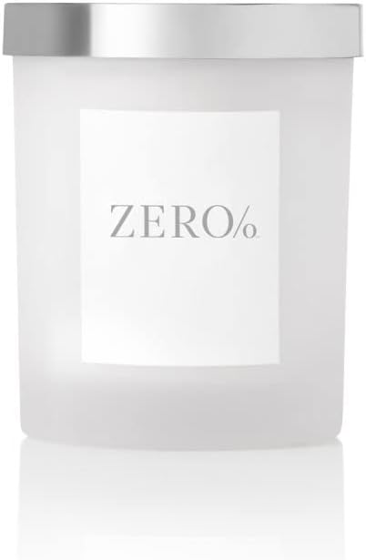 Zero% Luxury Candle (8oz), Subtle Plant Waters and Uplifting Citrus - USA Poured, Coconut Oil and Soy Wax Blend, Cotton Wick