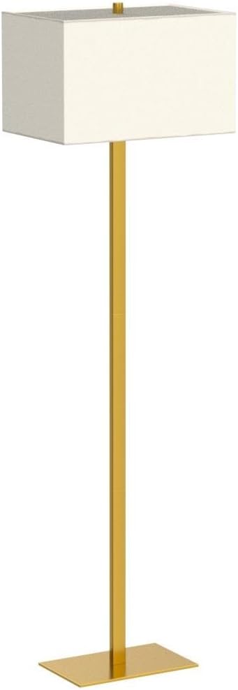 Brightech Stella Mid-Century Modern Standing Lamp, Contemporary Lamp for Living Rooms & Offices, LED Floor Lamp for Reading and Work, Excellent Tall Lamp with Heavy Base for Living Room Décor - Brass