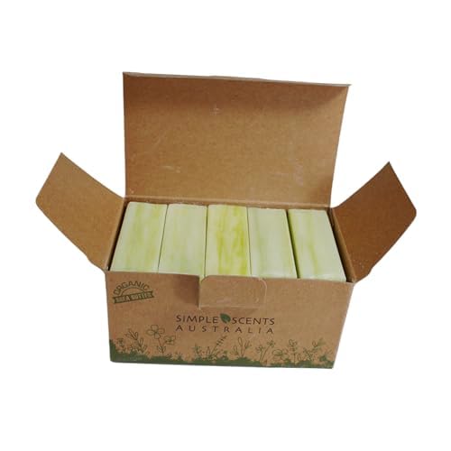 Lemongrass Scented Natural Soap Bars (5 Bars), 3.5oz Moisturizing French Triple Milled Soap Bars Enriched with Shea Butter - Pure Plant Oil Bath & Body