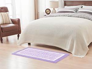 CozeCube Bath mats for Bathroom Non Slip, Purple Bath Rug, Fluffy Bath Rugs for Bathroom Washable, Extra Soft and Absorbent Microfiber Bath mat for Shower Sink, 24" x 36"