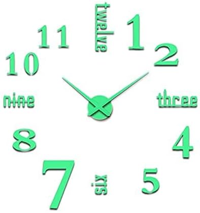 FASHION in THE CITY Luminous 3D DIY Mirror Surface Wall Clocks Modern Design Living Room Decorative Clocks (Luminous)