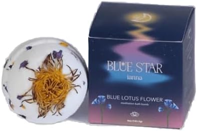 Blue Lotus Bath Bomb – Relaxing Spa-Grade Bath Soak with Calming Aromatherapy & Soothing Experience, Sleep Support, Meditation | 1 Pack