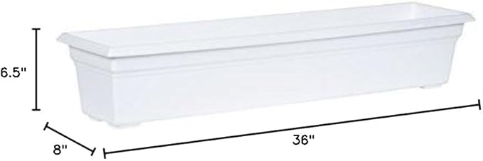 Novelty 16362 Countryside Flower Box Planter, 36-Inch, White.