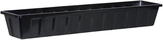 Poly-Pro Plastic Flower Box Planter, Black, 36-Inch