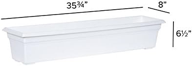 Novelty 16362 Countryside Flower Box Planter, 36-Inch, White.