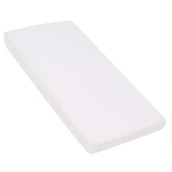 Nap Mat Sheet 2 Pack, 24" x 48" x 4" Fitted Elastic Corners Preschool Day Care Rest Nap Mat Cover, Soft & Breathable Baby Sheets for Regalo My Cot Portable Toddler Bed and Joovy Travel Cot, White