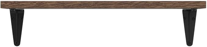 Wallniture Arras Floating Shelves for Wall, Wood Wall Shelves for Bedroom Decor, Burned Set of 6