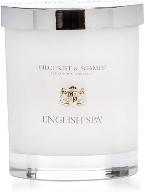 Gilchrist & Soames English Spa Luxury Candle (8oz), Sea Grass, Lemon, and Lily - USA Poured, Coconut Oil and Soy Wax Blend, Cotton Wick