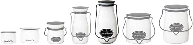 Milkhouse Candle Company, Coastal Autumn, Creamery Collection, Scented Soy Candle: Butter Jar Candle, Milkbottle 14 oz