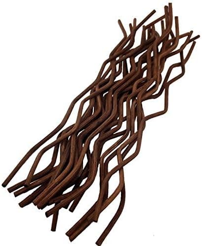 100Pcs 10 Inch Brown Wavy Rattan Reed Fragrance Diffuser Replacement Refill Sticks