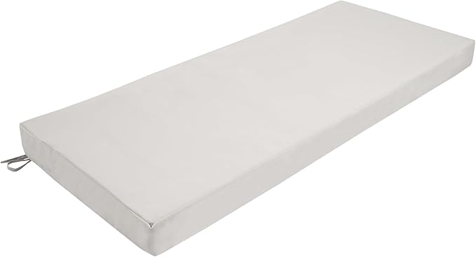 Patio Bench Cushion Covers for Outdoor Furniture with Ties,Water Resistant Loveseat/Settee Cushion Slipcover 54x18x3 Inch for Swing Porch Garden(Replacement Cover Only)-Beige