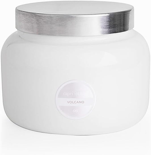 Capri Blue Volcano Scented Candles - Luxury Glass Jar Candles for Home Scented with Tropical Fruit & Sugared Citrus - Soy Wax Blend - Capri Blue Volcano - Jumbo White Color (48 oz)