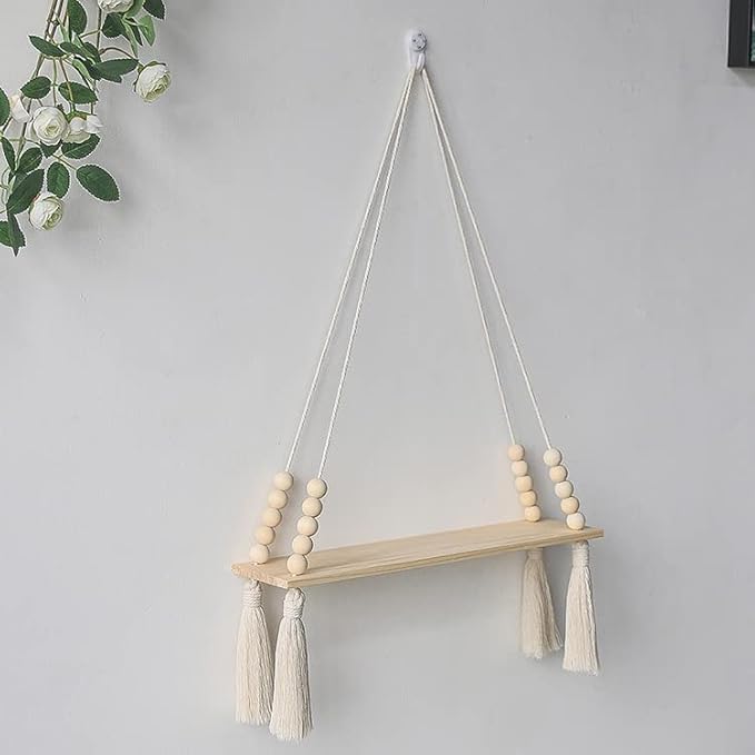 Floating Shelves for Wall, Wooden Shelves Set of 2 Rustic, Wall Decor, Storage Shelf for Living-Room, Bathroom, Kitchen, Apartment,Display Shelving for Hanging Plants