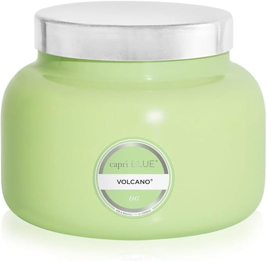 Capri Blue Volcano Scented Candles - Luxury Candles for Home Scented with Tropical Fruit & Sugared Citrus - Long Lasting Soy Wax Blend - Signature Glass Jar (Iced Matcha Green, 19 oz)