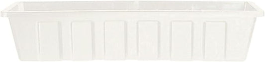 Novelty Poly-Pro Plastic Flower Box Planter, White, 36-Inch
