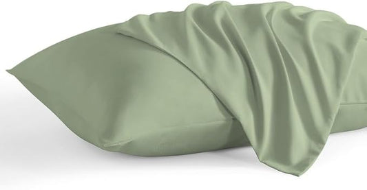 Travel Pillowcase 12 x 16 Inch, 100% Egyptian Cotton Set of 2 Toddler Pillowcase Zipper Closer 600 Thraed Count - Toddler Travel 12x16 Zipper, Moss Solid