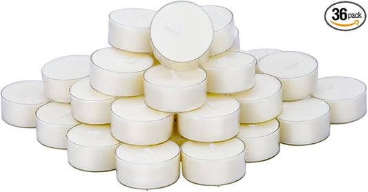 DEYBBY Natural Scented Soy Wax Tealight Candles Bulk, Jasmine Aromatherapy Luxury Tea Candle Set of 36-4 Hour Burning Great Gift for Valentine's Day
