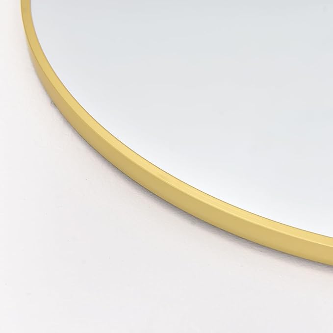 27x71 inches Arched Full Length Mirror, Oversized Gold Floor Mirror, Wall Mounted Mirror for Bedroom, Aluminum Frame, Modern Design, Home Decor