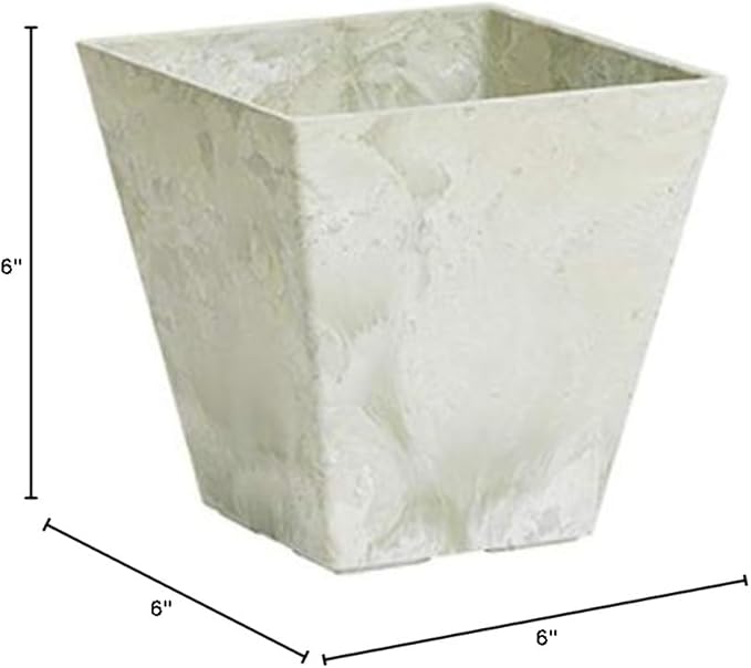 Novelty ArtStone 35066 Ella Square Planter, 6-Inch, Mint