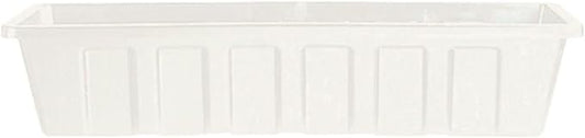 Novelty Poly-Pro Plastic Flower Box Planter, White, 24-Inch