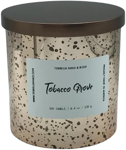 Patchouli Sandalwood Soy Candle - Long Lasting Aromatherapy Candle for Relaxation and Meditation - Earthy Fragrance - Patchouli-Soy Wax-Candle cleareance-Santal (Tobacco Grove)