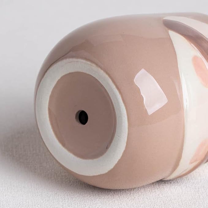 Sloth Animal Ceramic Planter for Indoor and Outdoors, 3 x 3 x 4 in., Cute Hand Painted Designed in Argentina, Convenient Drain Hole