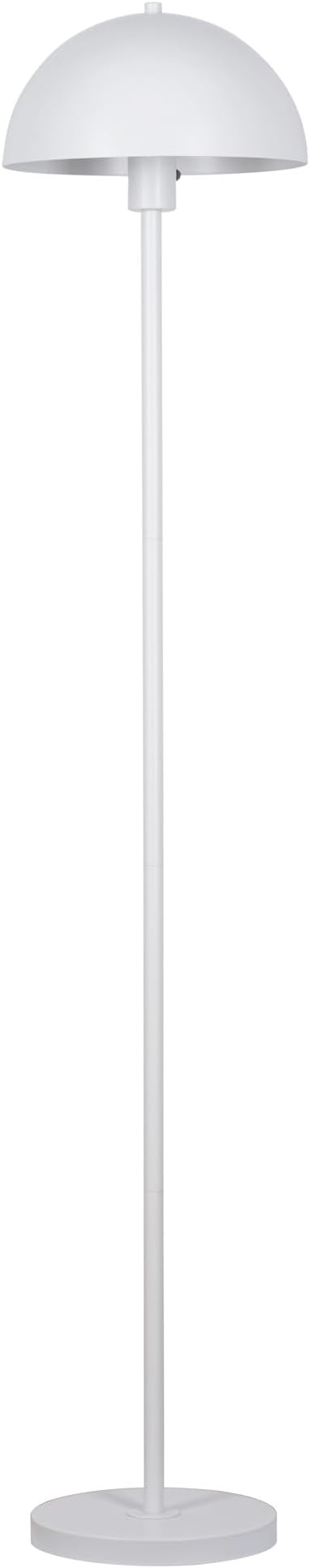 Kenroy Home Vega White Metal Dome Floor Lamp with Sleek Modern Design and Round Metal Shade for Living Rooms, Offices, and Bedrooms