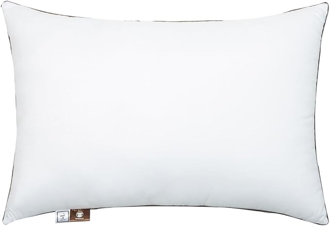 Premium 2-Pack Sleeping Pillow, Bed Pillow, Super Soft Down Alternative with Washable Covers, Microfiber Filling, Set of 2 (Stripe, Standard)