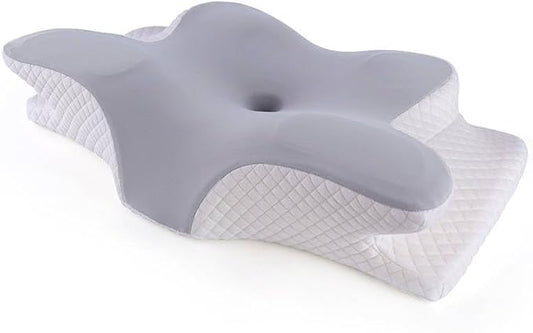 Cervical Memory Foam Contour Pillow BONNE NUIT for Neck and Shoulder Pain Cooling Gel Infused Soft Feeling Memory Foam Contour Bed Pillow with Customized Size for Your Best Sleeping Nights