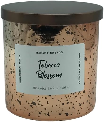 Patchouli Sandalwood Soy Candle - Long Lasting Aromatherapy Candle for Relaxation and Meditation - Earthy Fragrance - Patchouli-Soy Wax-Candle cleareance-Santal (Tobacco Blossom)
