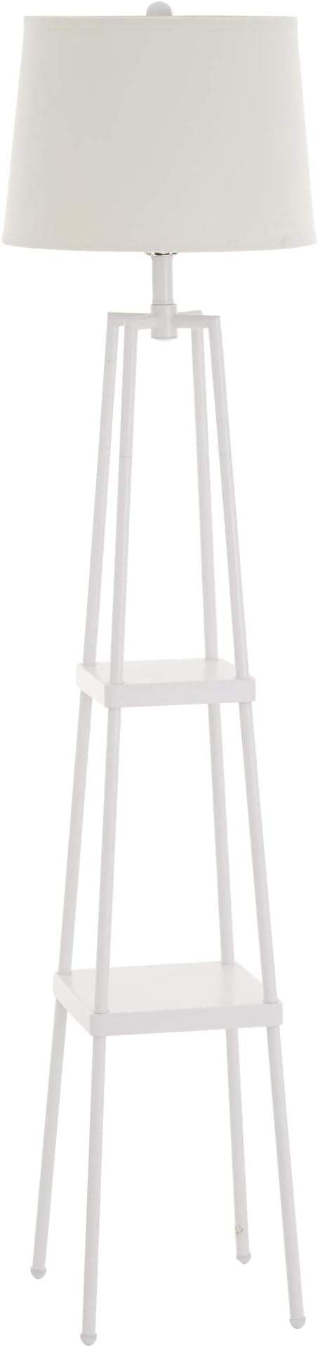 Catalina Lighting 19305-001 Modern Etagere Floor Lamp with Shelves, Standing Lamp, Living Room Light with Shelving, LED Bulb NOT Included, 58", White