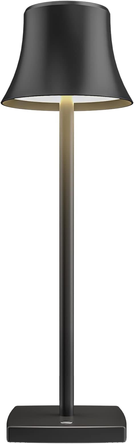 SAKRINGT LED Cordless Table Lamps Rechargeable,5000mAh Battery Operated Table Light,3 Color Stepless Dimming,Portable Small Desk Lamp in Aluminum for Party Patio Restaurant Indoor/Outdoo