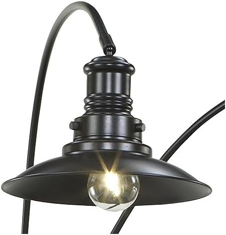 Signature Design by Ashley Sheriel Industrial Metal Arc Lamp with Adjustable Neck, Black