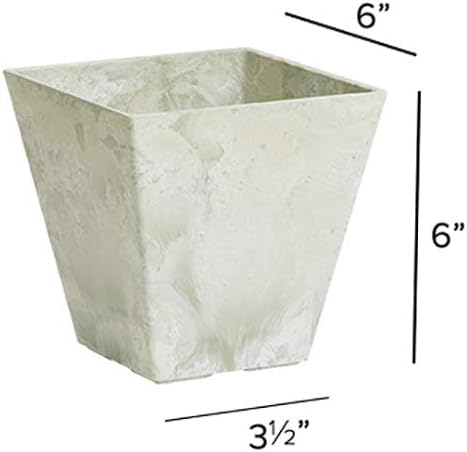 Novelty ArtStone 35066 Ella Square Planter, 6-Inch, Mint