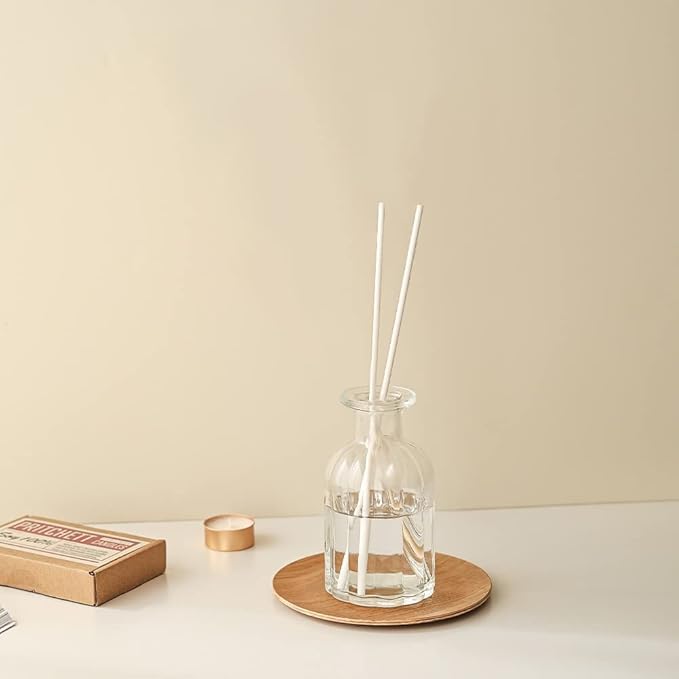 COCODOR Diffuser White Fiber Reed Sticks(100pcs, 8" x 4mm) / Diffuser Oil Refill, Home Fragrance, Aromatherapy, Reed Diffuser Set, Sticks for Reed Diffusers, Office Décor, Decoration