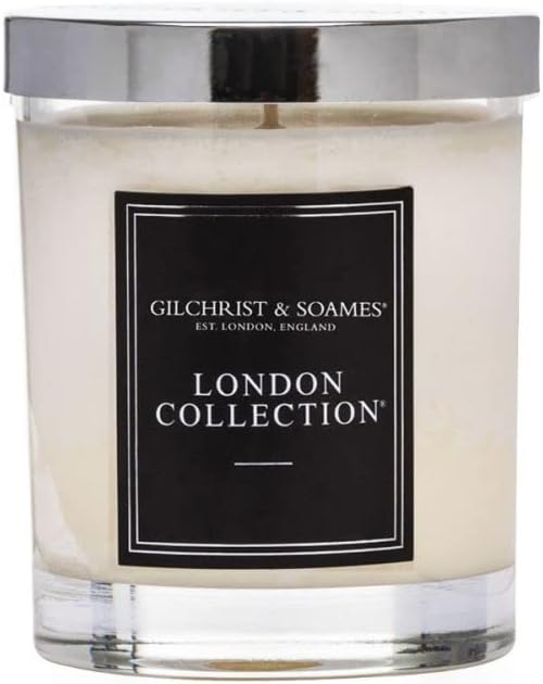 Gilchrist & Soames London Luxury Candle (8oz), Mandarin, Gardenia, and Musk - USA Poured, Coconut Oil and Soy Wax Blend, Cotton Wick