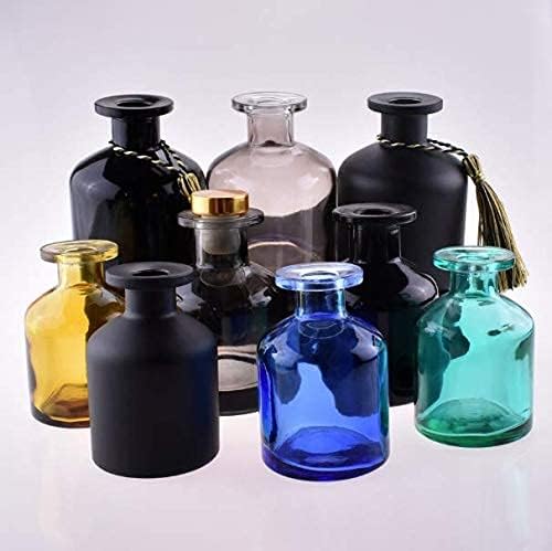 150ml/5oz Empty Glass Diffuser Bottle Diffuser Jars Aromatherapy Storage Container Fragrance Accessories Use for DIY Replacement Reed Diffuser Sets (Grey)