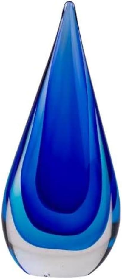 Hand-Blown Glass Decor - Murano-Style Glass Statue and Figurine, Blue