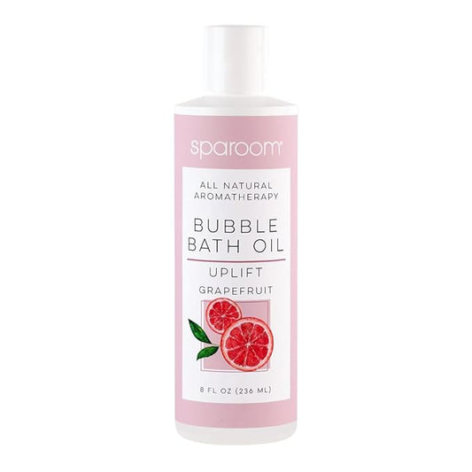 SpaRoom All Natural Hydrating and Nourishing Aromatherapy Foaming Bubble Bath Oil with Jojoba Oil, Olive Oils and Aloe, 8 oz, Uplift-Grapefruit