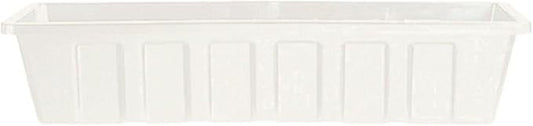 Novelty Poly-Pro Plastic Flower Box Planter, White, 30-Inch