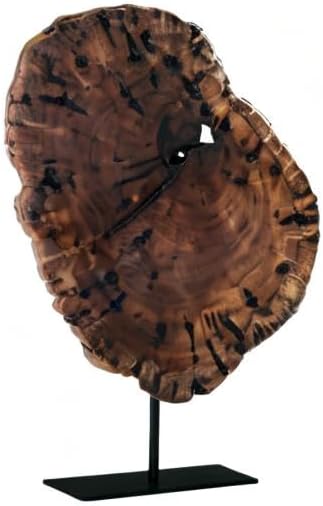 WELLAND Irregular Date Tree Sculpture, Wood Tabletop Sculpture Collectible Decoration for Home Office Decor, Approximate Size Over 10.23 x 11.02 x 1.57 Inches